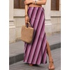 image:imageANRABESS Womens Maxi Skirts High Waisted 2026 Summer Boho Floral Beach Flowy Side Slit Long Skirt with Adjustable DrawstringHot Pink Stripe
