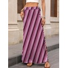 image:imageANRABESS Womens Maxi Skirts High Waisted 2026 Summer Boho Floral Beach Flowy Side Slit Long Skirt with Adjustable DrawstringHot Pink Stripe
