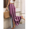 image:imageANRABESS Womens Maxi Skirts High Waisted 2026 Summer Boho Floral Beach Flowy Side Slit Long Skirt with Adjustable DrawstringHot Pink Stripe