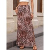 image:imageANRABESS Womens Maxi Skirts High Waisted 2026 Summer Boho Floral Beach Flowy Side Slit Long Skirt with Adjustable DrawstringLeopard Print