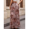image:imageANRABESS Womens Maxi Skirts High Waisted 2026 Summer Boho Floral Beach Flowy Side Slit Long Skirt with Adjustable DrawstringLeopard Print