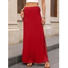 image:imageANRABESS Womens Maxi Skirts High Waisted 2026 Summer Boho Floral Beach Flowy Side Slit Long Skirt with Adjustable DrawstringRed