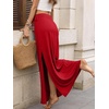 image:imageANRABESS Womens Maxi Skirts High Waisted 2026 Summer Boho Floral Beach Flowy Side Slit Long Skirt with Adjustable DrawstringRed