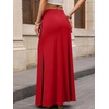 image:imageANRABESS Womens Maxi Skirts High Waisted 2026 Summer Boho Floral Beach Flowy Side Slit Long Skirt with Adjustable DrawstringRed