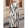 image:imageANRABESS Womens Maxi Skirts High Waisted 2026 Summer Boho Floral Beach Flowy Side Slit Long Skirt with Adjustable DrawstringZebra Print