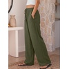 image:imageANRABESS Womens Palazzo Pants Wide Leg Flowy Drawstring High Waisted Casual Trousers 2026 Summer Beach Vacation ClothesArmy Green