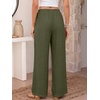 image:imageANRABESS Womens Palazzo Pants Wide Leg Flowy Drawstring High Waisted Casual Trousers 2026 Summer Beach Vacation ClothesArmy Green