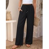 image:imageANRABESS Womens Palazzo Pants Wide Leg Flowy Drawstring High Waisted Casual Trousers 2026 Summer Beach Vacation ClothesBlack
