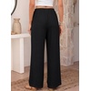 image:imageANRABESS Womens Palazzo Pants Wide Leg Flowy Drawstring High Waisted Casual Trousers 2026 Summer Beach Vacation ClothesBlack