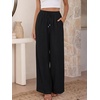 image:imageANRABESS Womens Palazzo Pants Wide Leg Flowy Drawstring High Waisted Casual Trousers 2026 Summer Beach Vacation ClothesBlack