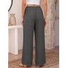 image:imageANRABESS Womens Palazzo Pants Wide Leg Flowy Drawstring High Waisted Casual Trousers 2026 Summer Beach Vacation ClothesDark Gray