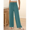 image:imageANRABESS Womens Palazzo Pants Wide Leg Flowy Drawstring High Waisted Casual Trousers 2026 Summer Beach Vacation ClothesLake