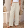 image:imageANRABESS Womens Palazzo Pants Wide Leg Flowy Drawstring High Waisted Casual Trousers 2026 Summer Beach Vacation ClothesLight Yellow