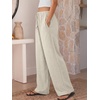 image:imageANRABESS Womens Palazzo Pants Wide Leg Flowy Drawstring High Waisted Casual Trousers 2026 Summer Beach Vacation ClothesLight Yellow