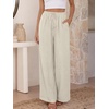 image:imageANRABESS Womens Palazzo Pants Wide Leg Flowy Drawstring High Waisted Casual Trousers 2026 Summer Beach Vacation ClothesLight Yellow
