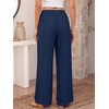 image:imageANRABESS Womens Palazzo Pants Wide Leg Flowy Drawstring High Waisted Casual Trousers 2026 Summer Beach Vacation ClothesNavy Blue