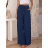 image:imageANRABESS Womens Palazzo Pants Wide Leg Flowy Drawstring High Waisted Casual Trousers 2026 Summer Beach Vacation ClothesNavy Blue