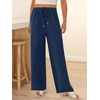 image:imageANRABESS Womens Palazzo Pants Wide Leg Flowy Drawstring High Waisted Casual Trousers 2026 Summer Beach Vacation ClothesNavy Blue