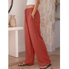 image:imageANRABESS Womens Palazzo Pants Wide Leg Flowy Drawstring High Waisted Casual Trousers 2026 Summer Beach Vacation ClothesOrange Red