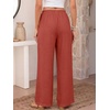 image:imageANRABESS Womens Palazzo Pants Wide Leg Flowy Drawstring High Waisted Casual Trousers 2026 Summer Beach Vacation ClothesOrange Red