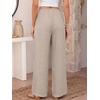 image:imageANRABESS Womens Palazzo Pants Wide Leg Flowy Drawstring High Waisted Casual Trousers 2026 Summer Beach Vacation ClothesParchment
