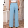 image:imageANRABESS Womens Palazzo Pants Wide Leg Flowy Drawstring High Waisted Casual Trousers 2026 Summer Beach Vacation ClothesSky Blue