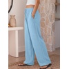 image:imageANRABESS Womens Palazzo Pants Wide Leg Flowy Drawstring High Waisted Casual Trousers 2026 Summer Beach Vacation ClothesSky Blue