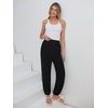 image:imageANRABESS Womens Pants Elastic Waist Summer Casual Harem Barrel Lounge Work Slacks Cropped Beach Vacation Clothes with PocketsBlack