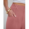 image:imageANRABESS Womens Pants Elastic Waist Summer Casual Harem Barrel Lounge Work Slacks Cropped Beach Vacation Clothes with PocketsDusty Rose