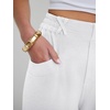 image:imageANRABESS Womens Pants Elastic Waist Summer Casual Harem Barrel Lounge Work Slacks Cropped Beach Vacation Clothes with PocketsWhite