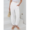 image:imageANRABESS Womens Pants Elastic Waist Summer Casual Harem Barrel Lounge Work Slacks Cropped Beach Vacation Clothes with PocketsWhite