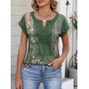 image:imageANRABESS Womens Short Sleeve Tops Boho V Neck Lace Shirts Dressy Casual Blouses Summer Cute Tunic 2026 Trendy Fashion ClothesFloral Print