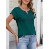image:imageANRABESS Womens Short Sleeve Tops Boho V Neck Lace Shirts Dressy Casual Blouses Summer Cute Tunic 2026 Trendy Fashion ClothesTeal