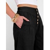 image:imageANRABESS Womens Wide Leg Palazzo JeansCropped Ankle LengthHigh Waist Baggy Barrel Denim Pants with Pockets Black Large