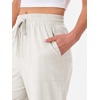 image:imageANRABESS Womens Wide Leg Palazzo Linen Pants High Waist Split Ankle Casual Lounge Beach Vacation Pants 2026 Spring SummerBeige