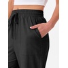 image:imageANRABESS Womens Wide Leg Palazzo Linen Pants High Waist Split Ankle Casual Lounge Beach Vacation Pants 2026 Spring SummerBlack