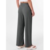 image:imageANRABESS Womens Wide Leg Palazzo Linen Pants High Waist Split Ankle Casual Lounge Beach Vacation Pants 2026 Spring SummerDeep Gray