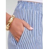 image:imageANRABESS Boxer Shorts for WomenGingham Plaid Elastic Waist RufflePerfect for LoungePajamaampSleepCute Casual Summer BottomsBlue White Stripe