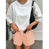 image:imageANRABESS Boxer Shorts for WomenGingham Plaid Elastic Waist RufflePerfect for LoungePajamaampSleepCute Casual Summer BottomsOrange White Plaid