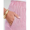 image:imageANRABESS Boxer Shorts for WomenGingham Plaid Elastic Waist RufflePerfect for LoungePajamaampSleepCute Casual Summer BottomsPink White Stripe