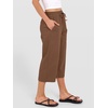 image:imageANRABESS Capris Pants for Women Summer Casual Loose Drawstring Elastic High Waist Straight 2026 Lounge Beach Cropped TrousersCoffee