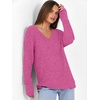 image:imageANRABESS Long Sleeve Shirts for Women V Neck Casual Fall Tops Loose Fit Lightweight Sweaters Tunic Fashion 2026 ClothesHot Pink