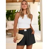 image:imageANRABESS Shorts for Women Summer Beach Cover Ups Casual High Waist Flowy Wide Leg 2026 Spring Vacation Lounge ShortsBlack