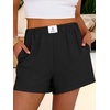 image:imageANRABESS Shorts for Women Summer Beach Cover Ups Casual High Waist Flowy Wide Leg 2026 Spring Vacation Lounge ShortsBlack
