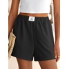 image:imageANRABESS Shorts for Women Summer Beach Cover Ups Casual High Waist Flowy Wide Leg 2026 Spring Vacation Lounge ShortsBlack