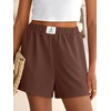 image:imageANRABESS Shorts for Women Summer Beach Cover Ups Casual High Waist Flowy Wide Leg 2026 Spring Vacation Lounge ShortsCoffee