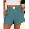 image:imageANRABESS Shorts for Women Summer Beach Cover Ups Casual High Waist Flowy Wide Leg 2026 Spring Vacation Lounge ShortsLake