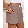 image:imageANRABESS Shorts for Women Summer Beach Cover Ups Casual High Waist Flowy Wide Leg 2026 Spring Vacation Lounge ShortsLight Camel