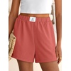 image:imageANRABESS Shorts for Women Summer Beach Cover Ups Casual High Waist Flowy Wide Leg 2026 Spring Vacation Lounge ShortsOrange Red