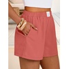 image:imageANRABESS Shorts for Women Summer Beach Cover Ups Casual High Waist Flowy Wide Leg 2026 Spring Vacation Lounge ShortsOrange Red